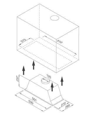 MÁY HÚT MÙI ÂM TỦ MALLOCA K1153
