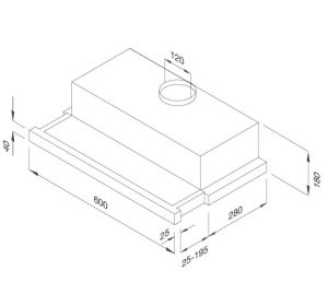 Máy hút mùi âm tủ Malloca K1506 TC - 1 MÁY HÚT MÙI ÂM TỦ MALLOCA K1506 TC