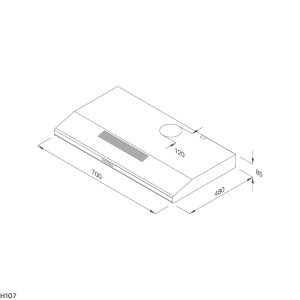 Máy hút mùi Classic Malloca H107 - 1 MÁY HÚT MÙI CLASSIC MALLOCA H107