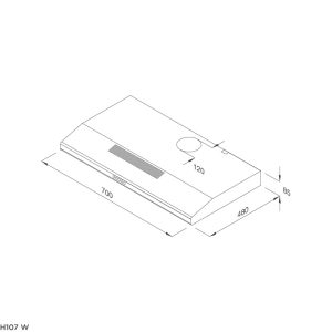 Máy hút mùi Classic Malloca H107W - 1 MÁY HÚT MÙI CLASSIC MALLOCA H107W