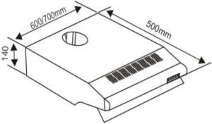 Máy hút mùi cổ điển Capri CR-60B - 1 MÁY HÚT MÙI CỔ ĐIỂN CAPRI CR-60B