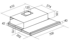 MÁY HÚT MÙI DMESTIK ES3071 DMK MÀU BẠC