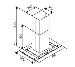 Máy hút mùi độc lập Capri CR-91-9S - 1 MÁY HÚT MÙI ĐỘC LẬP CAPRI CR-91-9S