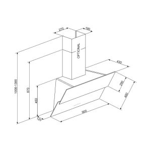 MÁY HÚT MÙI GẮN TƯỜNG 90 CM DOLCE STIL NOVO MÀU HOÀN THIỆN ĐEN VÀ ĐỒNG SMEG KSVV90NRA 536 84 459 - 1 MÁY HÚT MÙI GẮN TƯỜNG 90 CM DOLCE STIL NOVO MÀU HOÀN THIỆN ĐEN VÀ ĐỒNG SMEG KSVV90NRA 536 84 459