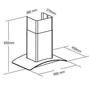 MÁY HÚT MÙI HIỆN ĐẠI KÍNH VÁT CAPRI CR-678H