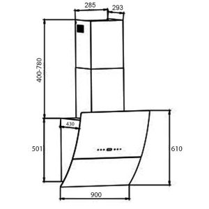 MÁY HÚT MÙI KOCHER K-2080E - 1 MÁY HÚT MÙI KOCHER K-2080E