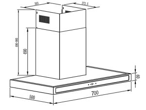 MÁY HÚT MÙI KOCHER K-225D-70 - 1 MÁY HÚT MÙI KOCHER K-225D-70