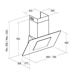Máy Hút Mùi Cata THALASSA 900 XGBK/D