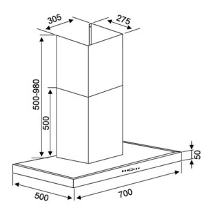 Máy hút mùi Kocher K-225C-70 - 1 Máy hút mùi Kocher K-225C-70