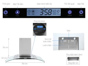 Máy hút mùi Kocher K-228S-90