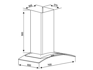Máy hút mùi Kocher K-8370XS - 1 Máy hút mùi Kocher K-8370XS