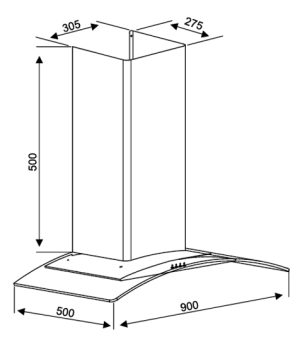 Máy hút mùi Kocher K-8390XS - 1 Máy hút mùi Kocher K-8390XS