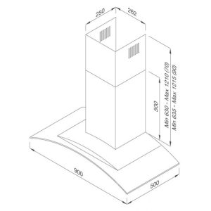 Máy hút mùi áp tường Malloca Gama K3155-9 - 1 Máy hút mùi áp tường Malloca Gama K3155-9