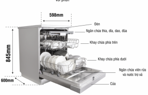 Máy rửa bát Kocher KDEU-8835BL - 1 Máy rửa bát Kocher KDEU-8835BL