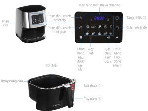 Nồi Chiên Không Dầu Malloca MAF-06 - 1 NỒI CHIÊN KHÔNG DẦU MALLOCA MAF-06