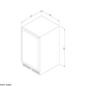 Tủ rượu 20 chai Malloca MWC 20BG - 1 TỦ RƯỢU 20 CHAI MALLOCA MWC 20BG