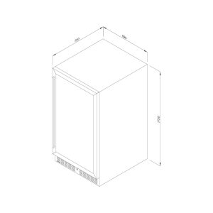 Tủ rượu đứng độc lập hoặc âm tủ Malloca MWC-180BG - 4 TỦ RƯỢU ĐỨNG ĐỘC LẬP HOẶC ÂM TỦ MALLOCA MWC-180BG