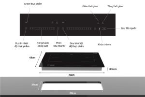 BẾP ĐÔI ĐIỆN TỪ SUNHOUSE MAMA MMB 01I - 1 BẾP ĐÔI ĐIỆN TỪ SUNHOUSE MAMA MMB 01I
