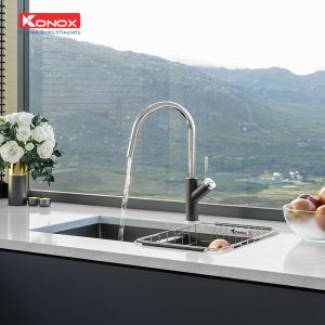 VÒI RỬA BÁT RÚT DÂY KONOX PONTE BLACK - 5 VÒI RỬA BÁT RÚT DÂY KONOX PONTE BLACK