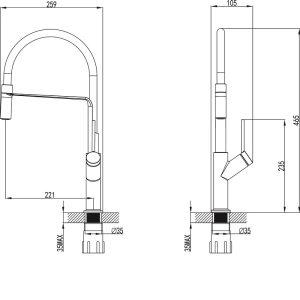 VÒI RỬA CHÉN MALLOCA K081C - VÒI MẠ CHROME SILICONE