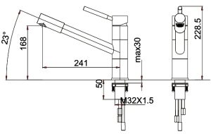VÒI RỬA ĐÁ KAFF KF-C1