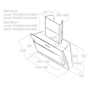Máy hút mùi Elica BELT - 5 Máy hút mùi Elica BELT - 4
