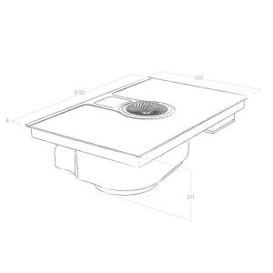Bếp từ kết hợp máy hút mùi Elica NIKOLA TESLA HP DO - 7 Bếp từ kết hợp máy hút mùi Elica NIKOLA TESLA HP DO - 6