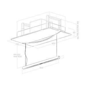 Máy hút mùi Elica EMPTY SKY FT - 6 Máy hút mùi Elica EMPTY SKY FT - 5
