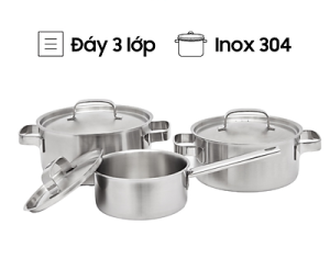 Bộ nồi inox 6 món Malloca SA-2030 - 1 BỘ NỒI INOX 6 MÓN MALLOCA SA-2030