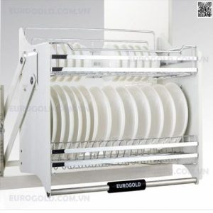 Giá Nâng Hạ Chén Đĩa Inox bóng mạ crom Eurogold EUI170 - 6