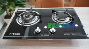 Bếp gas âm kính 2 lò Capri CR-206KT - 2 BẾP GAS ÂM KÍNH 2 LÒ CAPRI CR-206KT