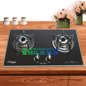 Bếp gas âm kính 2 lò Capri CR-272KT - 3 BẾP GAS ÂM KÍNH 2 LÒ CAPRI CR-272KT