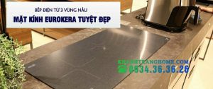 Bếp từ 3 vùng nấu Malloca MH-03IS / Kính Eurokera, dạng xước Metalic kiểu mới - 2 BẾP TỪ 3 VÙNG NẤU MALLOCA MH-03IS