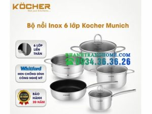 BỘ NỒI 5 MÓN KOCHER BERLIN - 2 BỘ NỒI 5 MÓN KOCHER BERLIN