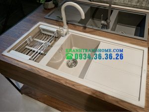 Chậu đá Malloca Tortora K-50043 / Màu đất / Phủ nano kháng khuẩn - 2 CHẬU ĐÁ MALLOCA TORTORA K-50043