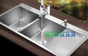 Chậu rửa INOX KAFF KF-HM10045 - 2 CHẬU RỬA INOX KAFF KF-HM10045