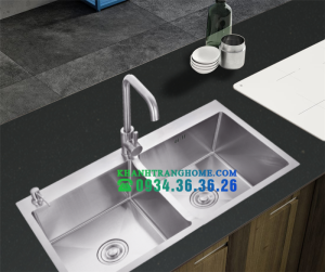 Chậu rửa INOX KAFF KF-HM8245C - 2 CHẬU RỬA INOX KAFF KF-HM8245C