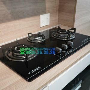 Bếp gas âm kính 3 lò Capri CR-308KT - 2 BẾP GAS ÂM KÍNH 3 LÒ CAPRI CR-308KT