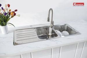 CHẬU RỬA BÁT KONOX Artusi KS11650 1D BÀN TRÁI - 7 CHẬU RỬA BÁT KONOX Artusi KS11650 1D BÀN TRÁI