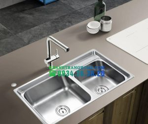 Chậu rửa INOX KAFF KF-P8143 - 2 CHẬU RỬA INOX KAFF KF-P8143