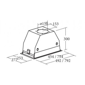 Máy hút mùi âm tủ Cata GC DUAL WH 45