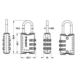 Khóa Số Hafele 20301 482.09.003 - 8
