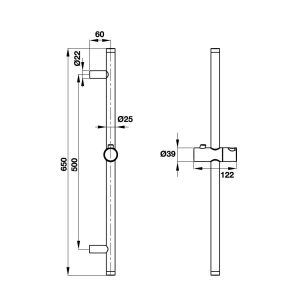Thanh Trượt Cho Sen Tay 650 Mm Hafele 485.60.614 - 6