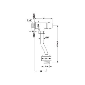 Van Cho Bồn Tiểu Nam Hafele Không Chức Năng Tự Động Tắt Nước 485.95.009 - 6