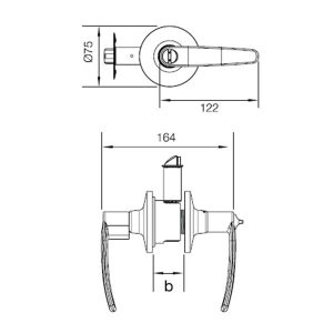 Bộ Khóa Tay Nắm Cửa Đi 489.10.186 - 7 Bộ Khóa Tay Nắm Cửa Đi 489.10.186 - 6