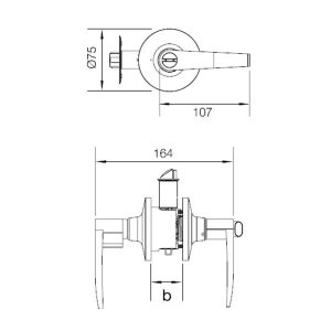 Bộ Khóa Tay Nắm Cửa Đi 489.10.170 - 7 Bộ Khóa Tay Nắm Cửa Đi 489.10.170 - 6