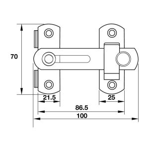 Chốt An Toàn, Inox 304 Hafele 489.71.680 - 6