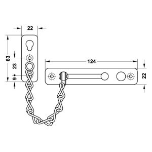 Chốt An Toàn Dạng Xích Hafele 489.71.561 - 6