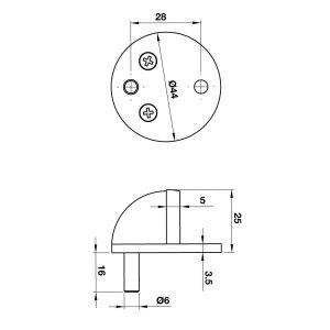 Chặn Cửa Bán Nguyệt Hafele 489.70.230 - 7 Chặn Cửa Bán Nguyệt Hafele 489.70.230 - 6