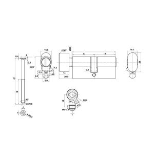 Ruột Khóa Cửa Wc Hafele 489.56.006 - 8